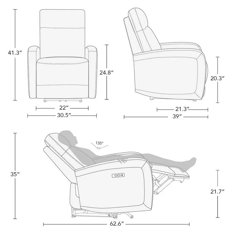 Lena Zero Wall Hugger Electric Recliner - image 29