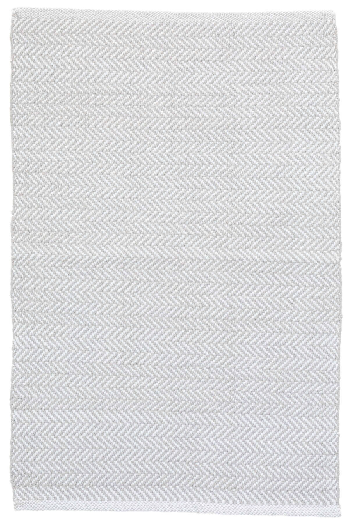 Dash & Albert Herringbone Pearl Grey Indoor/Outdoor Rug 2.5ft x 8ft - image 1