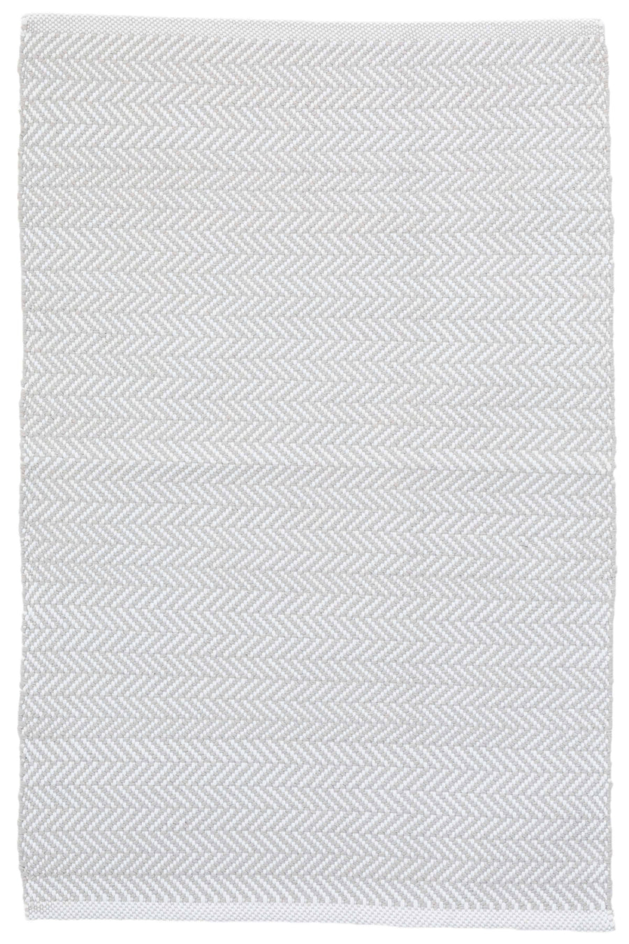 Dash & Albert Herringbone Pearl Grey Indoor/Outdoor Rug 2.5ft x 8ft - image 1