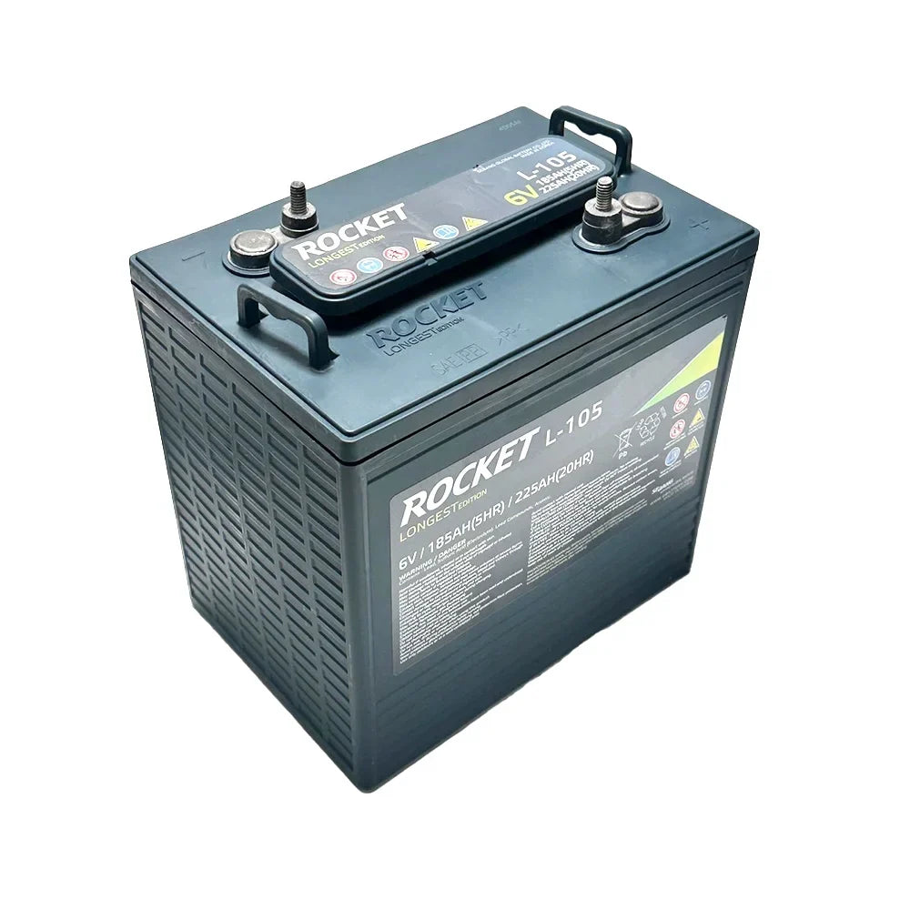 Rocket L-105 225Ah 6V Golf Cart Battery - Replaces Trojan T-105 (Set of 6) - image 7