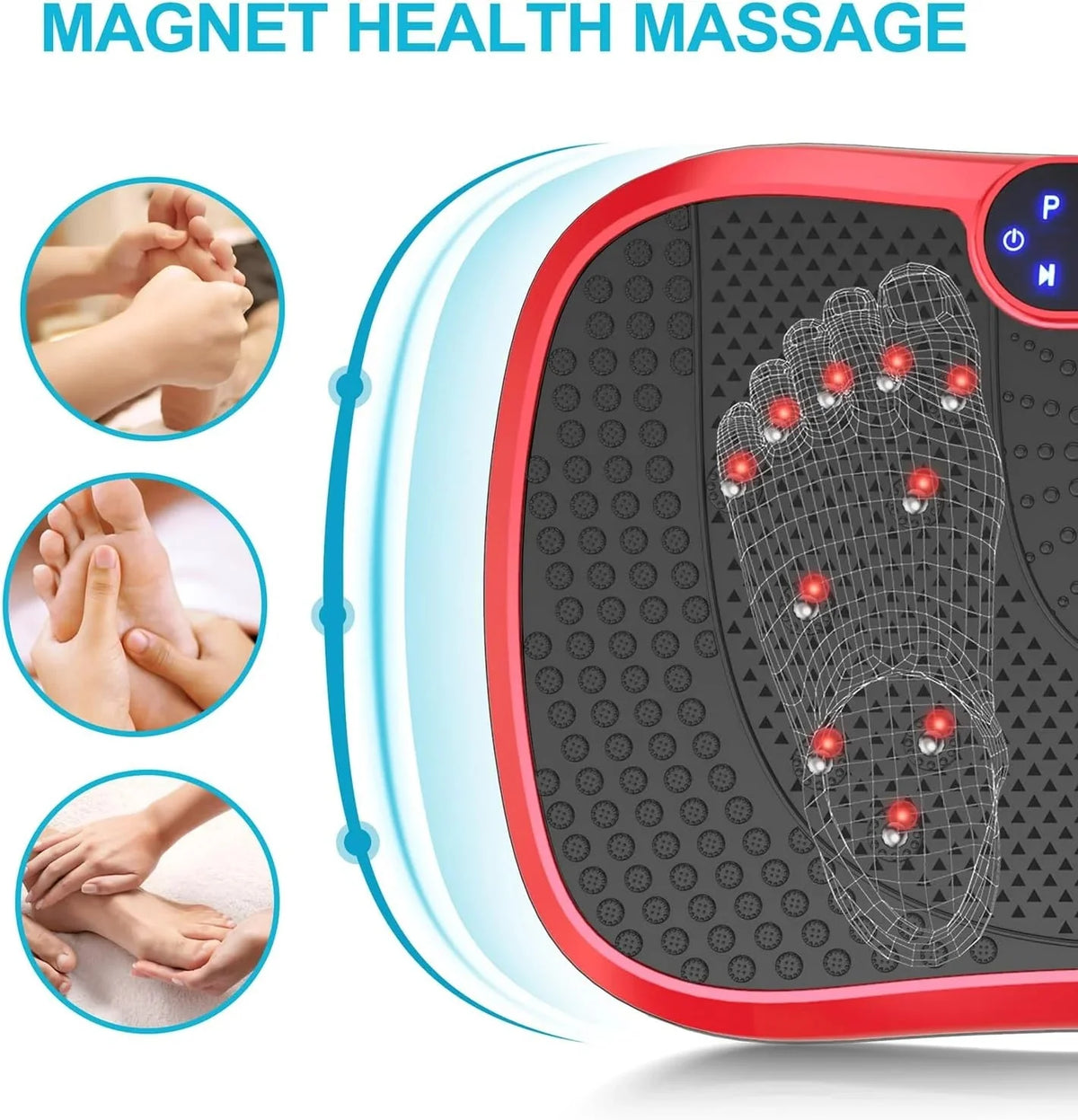 Vibration Plate Fitness Platform Exercise Machine Vibrating Lymphatic Drainage Shaking Full Body Shaker Workout Vibrate Stand Shake Board Sport Gym for Weight Loss Fat Burner for Women Men - image 49