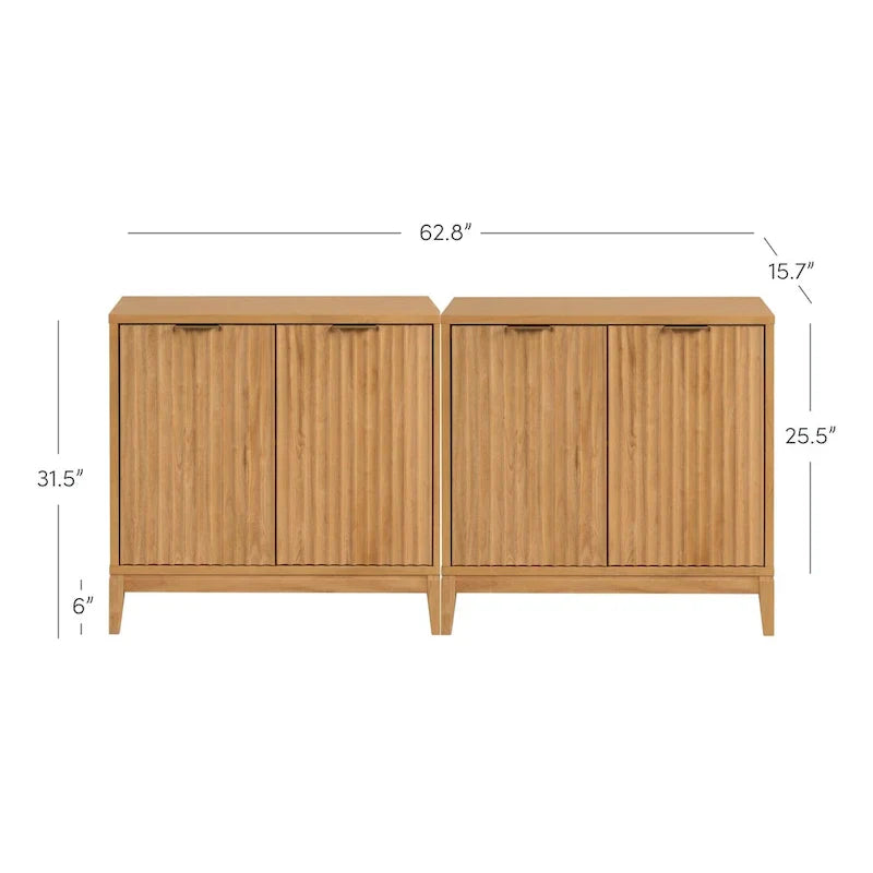 Jasper Contemporary Sideboard - Kitchen Storage Cabinet with Elegant Fluted Doors - image 19