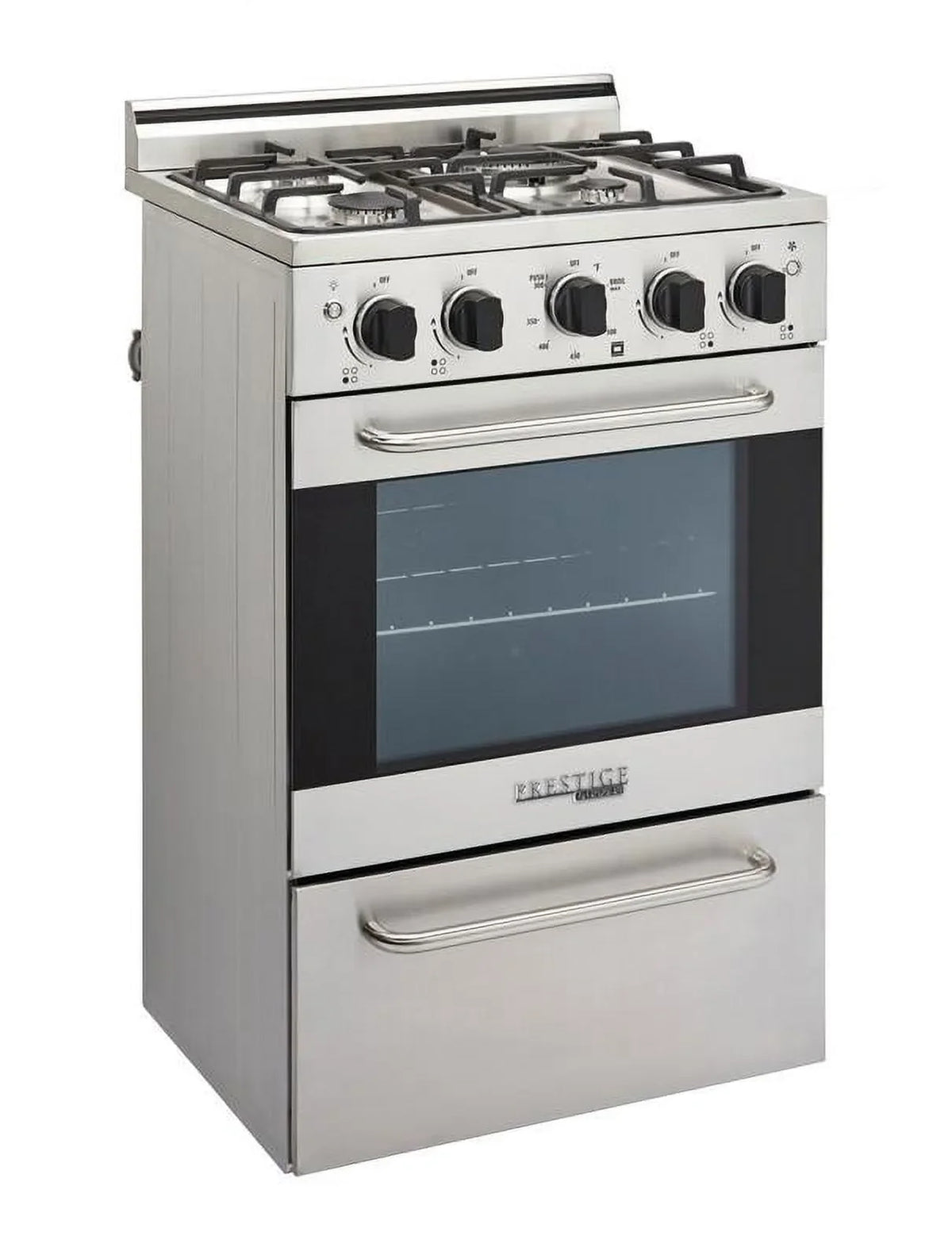 Prestige 20 in. 1.6 cu. ft. Gas Range with Convection Oven and Sealed Burners in Midnight Black - image 17