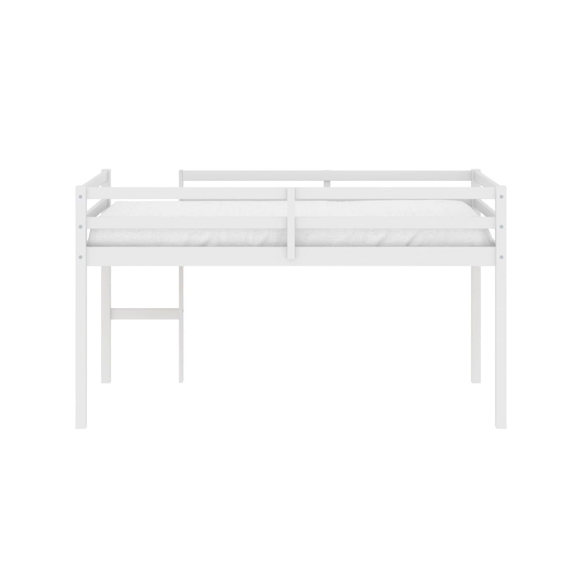 Hillsdale Campbell Wood Twin Junior Loft Bunk Bed, White - image 1