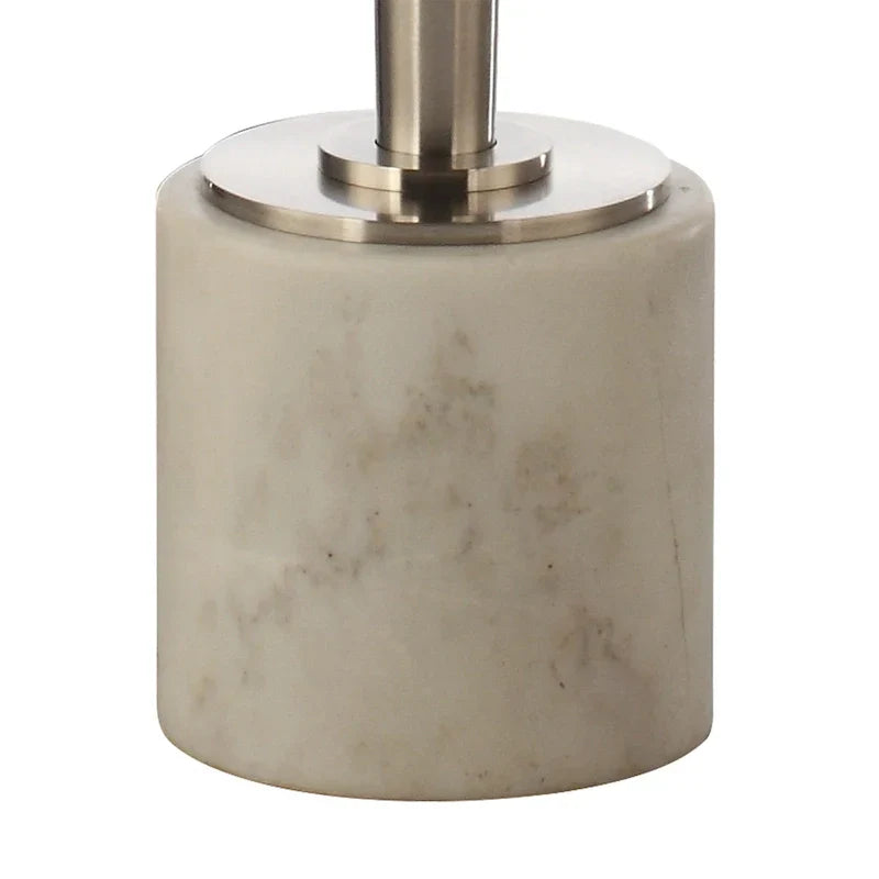Modern Round Marble Pedestal Accent Table - image 8