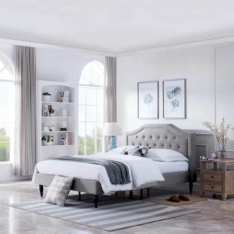 Christopher Knight Home Elinor Queen Upholstered Platform Bed - image 10