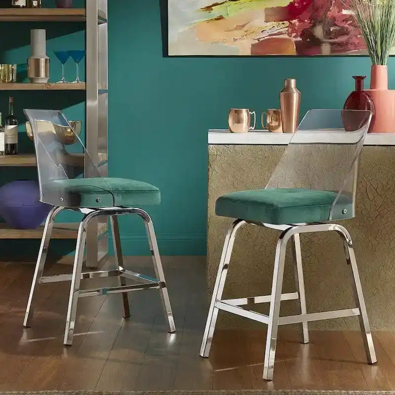 iNSPIRE Q Bold Lennox Velvet Counter Height Stools - Set of 2 - image 16