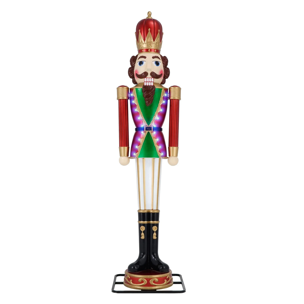 2025 Animated Christmas Nutcracker Blow Mold Decoration, Multicolor, 9', by Holiday Time - image 1