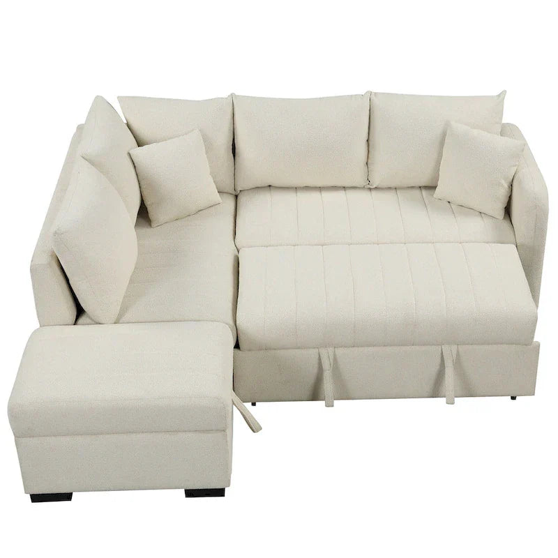 Roomfitters L-Shaped Sleeper Sofa with USB Ports, Power Outlets, and Versatile Storage Ottoman - image 11