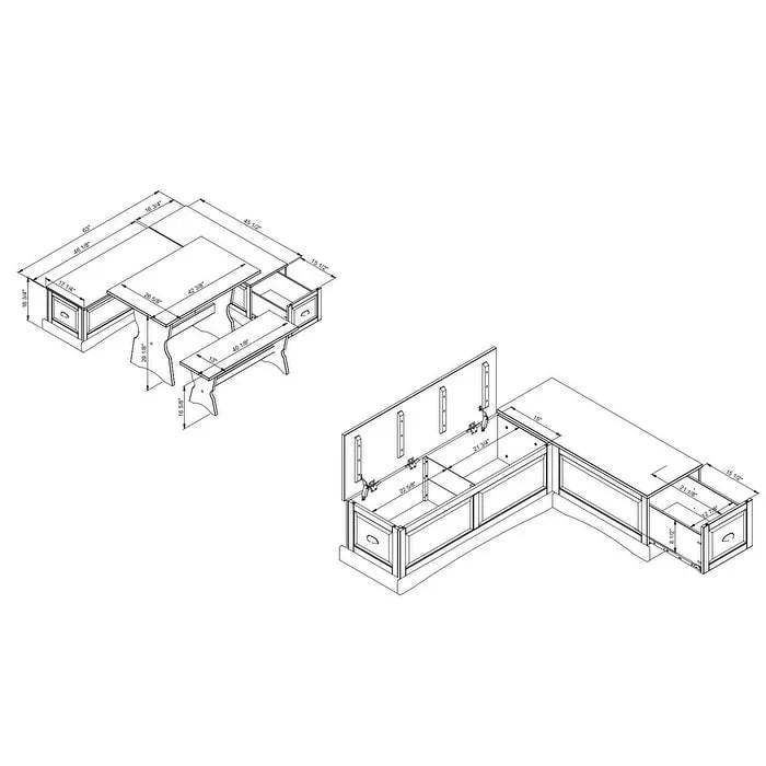 Ame Walnut Backless Nook Table Collection - image 3