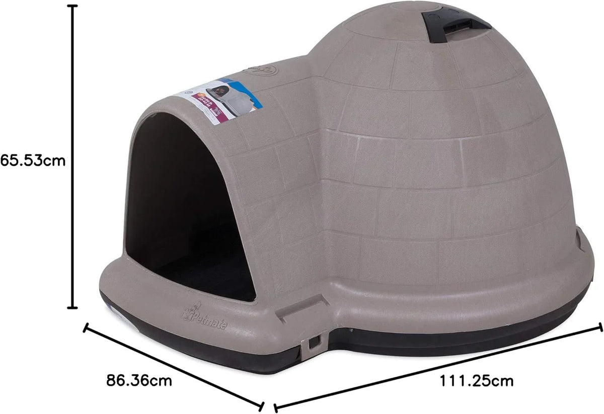 Petmate Indigo Dog House (Igloo Dog House, Made in USA with 90% Recycled Materials, All-Weather Protection Pet Shelter) for XL Dogs -90 to 125 pounds, Made in USA - image 23