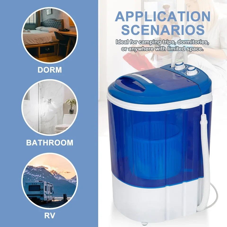 Veado Portable Mini Laundry Washer / 9lbs Capacity Compact Washing Machine / Ideal for Dorm Rooms, Apartments & RVs - image 6