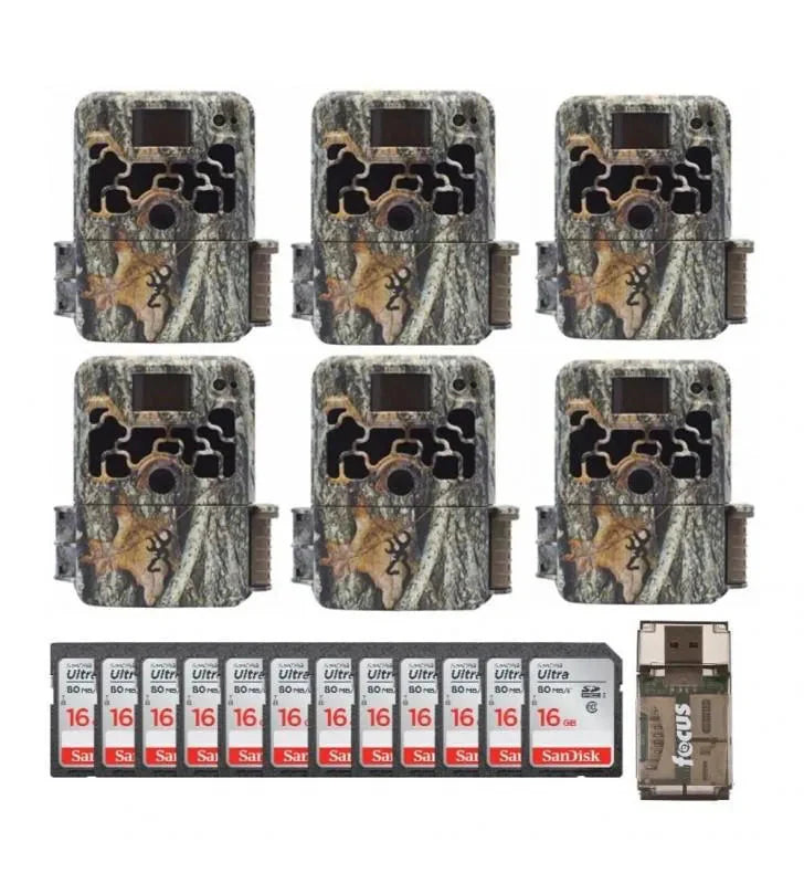 Browning Trail Cameras Dark Ops Extreme (6-Pack) w/ 16GB Cards Bundle – Camouflage - image 1