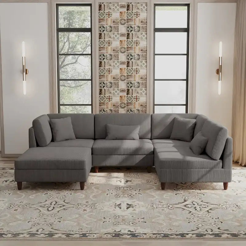 Modular Sectional Sofa with Ottoman and Configurable Design - image 39