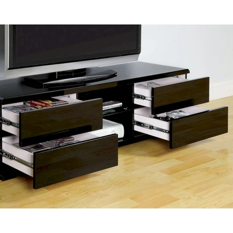 High Gloss Lacquer TV Stand with 4 Drawers - image 7