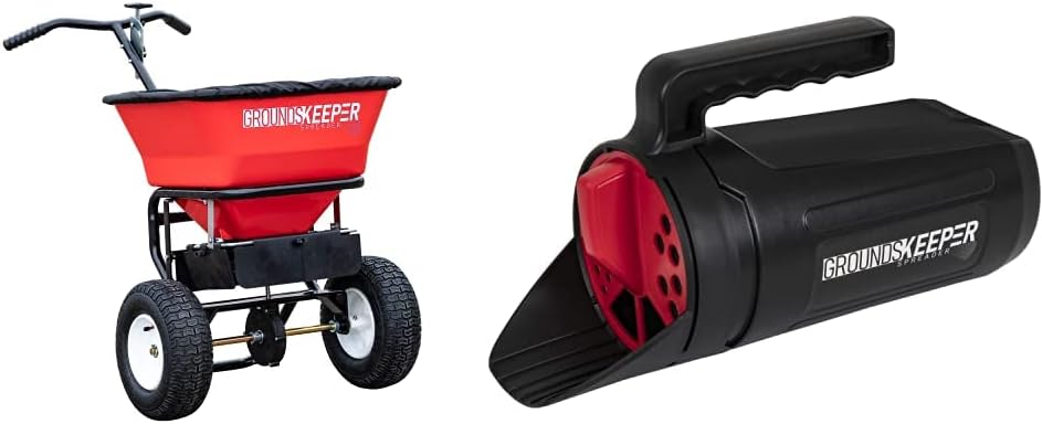 Walk Behind Push Spreader, 100lb Capacity, For Salt, Ice & Snow Melt, Included Grate & Cover With Enclosed Gearbox for Protection. - image 13