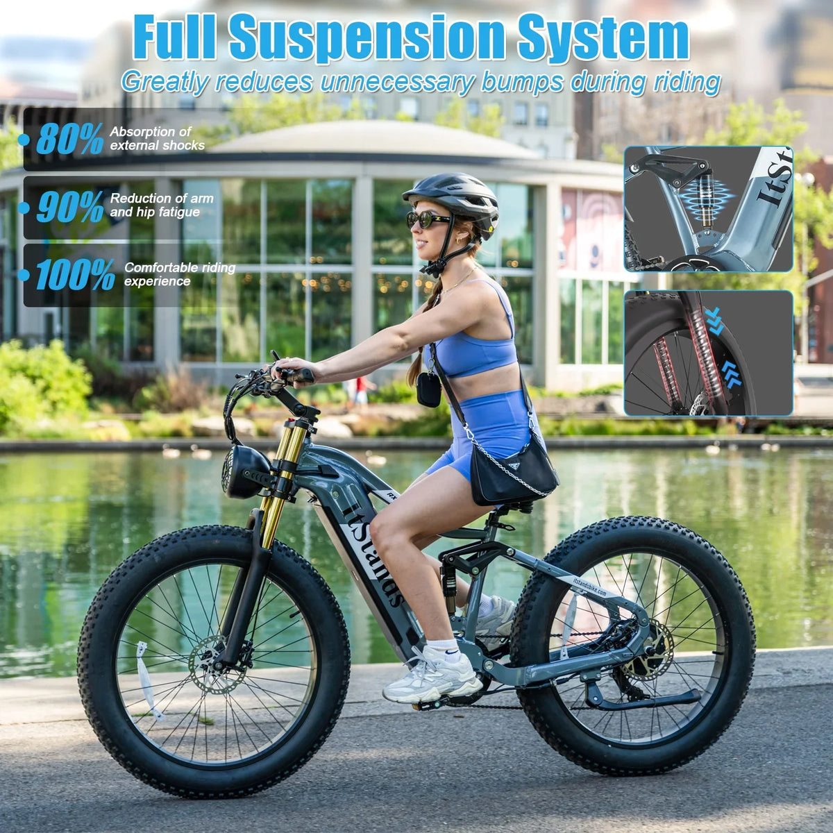Electric Bike for Adults 26'', 1000W E - Mountain Bike 48V 30/20ah UL2849 Removable Battery, Fat Tire Ebike up to - image 35