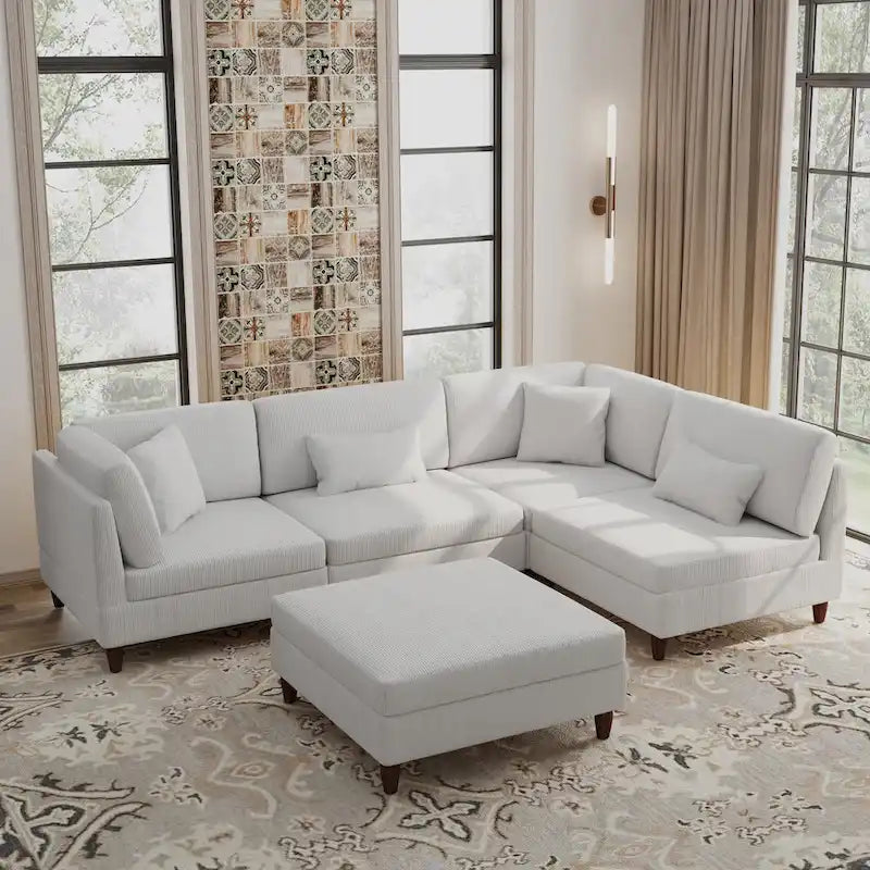 Modular Sectional Sofa with Ottoman and Configurable Design - image 36