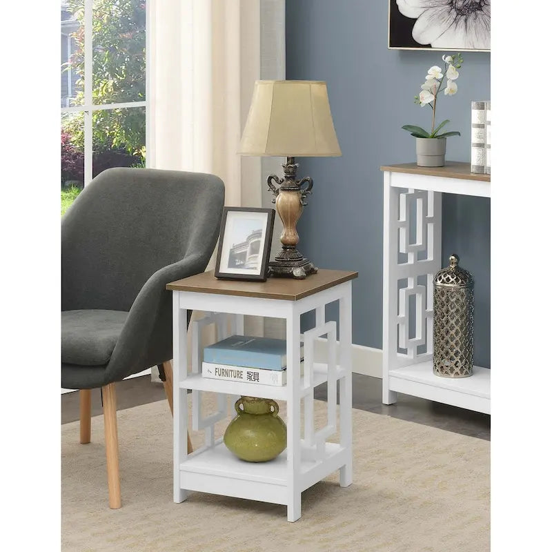 Convenience Concepts Town Square End Table Featuring Shelves - image 9