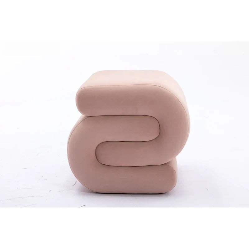Contemporary S-Shape Ottoman Makeup Stool and Footrest for Living Room and Bedroom - image 29