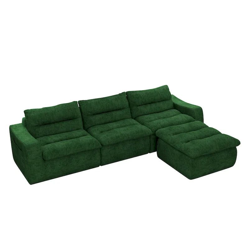 116.26 Modular Foam L-Shaped Sofa - Versatile Free Combination, No Assembly Required & Ergonomic Support (Available in 4 or 6-Seater) - image 12