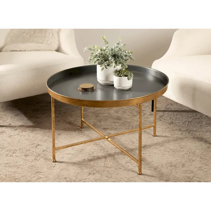 Kate and Laurel Celia 28.25-Inch Round Metal Coffee Table - image 19
