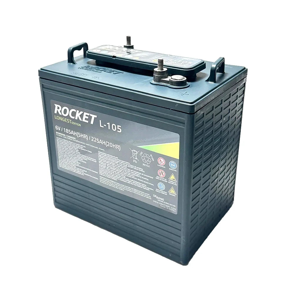 Rocket L-105 225Ah 6V Golf Cart Battery - Replaces Trojan T-105 (Set of 6) - image 10