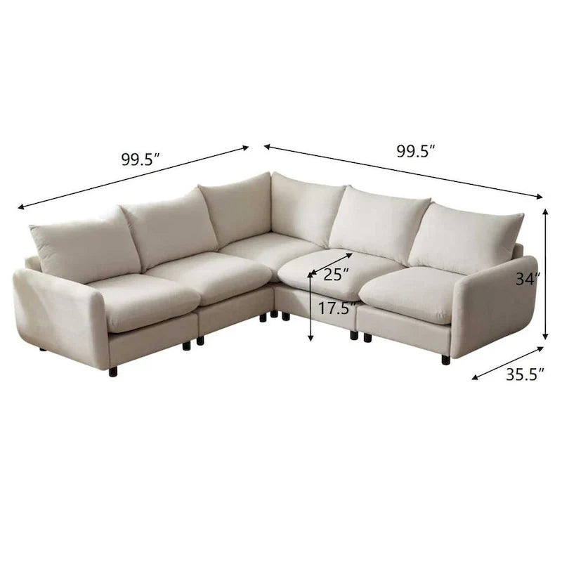 Christopher Knight Home - Evelyn Contemporary Modular L-Shaped Upholstered Sectional Sofa - image 19