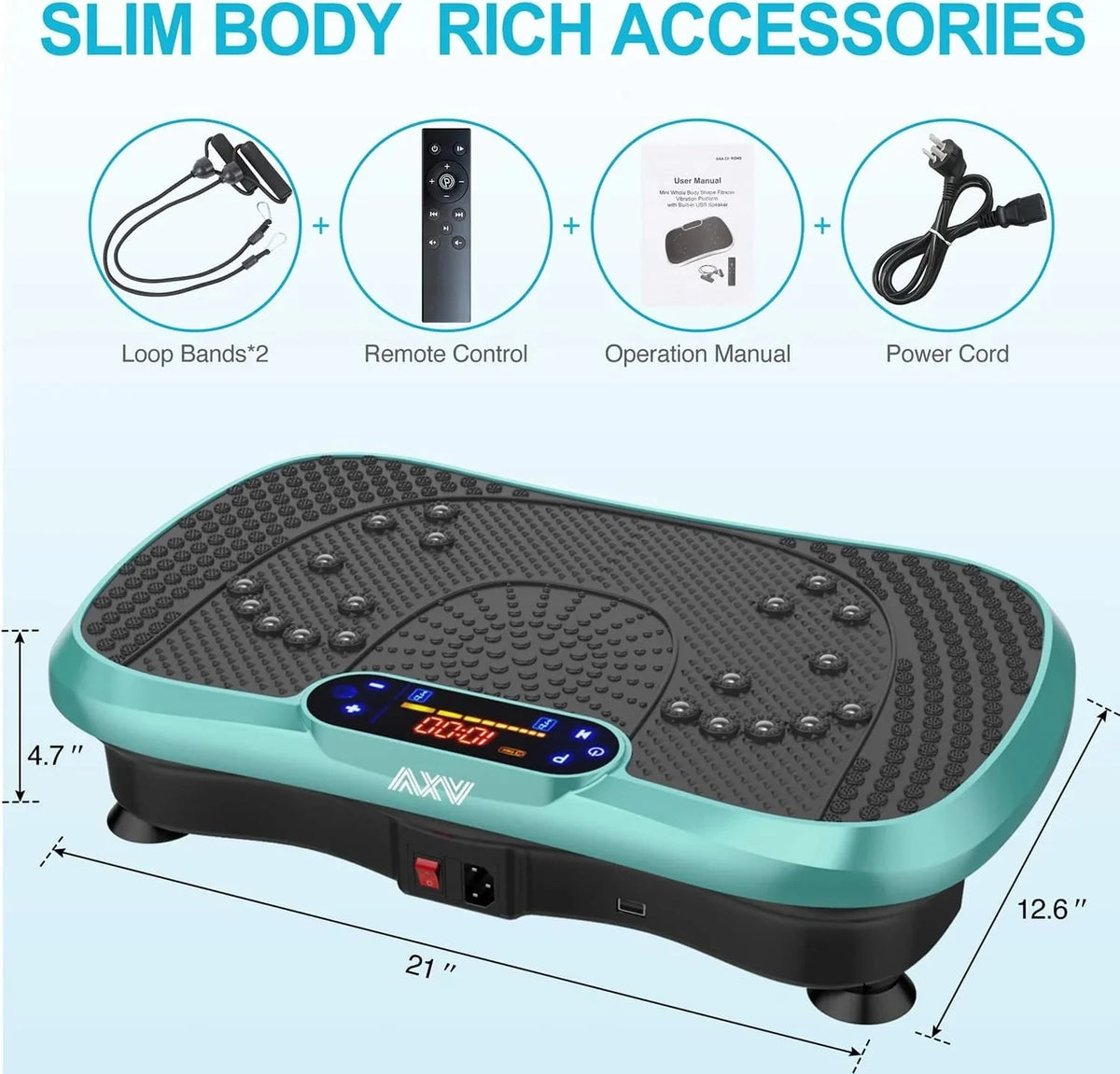 Vibration Plate Fitness Platform Exercise Machine Vibrating Lymphatic Drainage Shaking Full Body Shaker Workout Vibrate Stand Shake Board Sport Gym for Weight Loss Fat Burner for Women Men - image 39