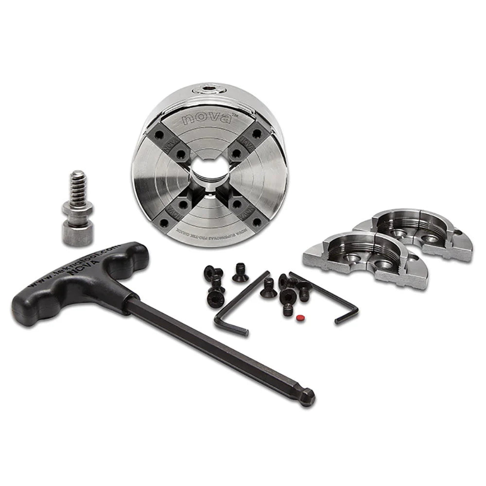 NOVA 23262 SUPERNOVA2 Insert Type Wood Turning Chuck and Jaw Set w/ T Bar Wrench - image 10