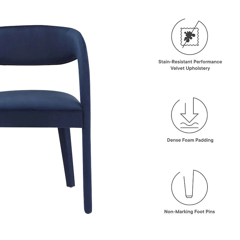 Set of Two Pinnacle Performance Velvet Dining Chairs - image 23