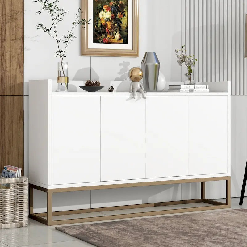 47.2-Inch Modern Sideboard/Buffet with Spacious Table and Four Doors - image 9