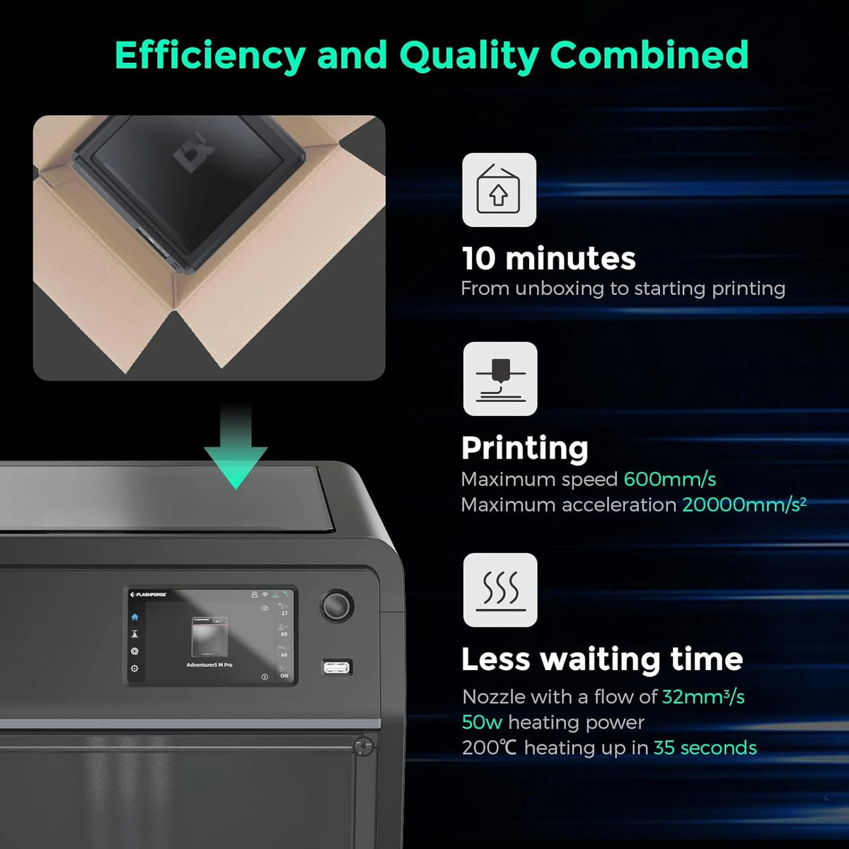Adventurer 5M 3D Printer with Auto Leveling & High Speed - image 11