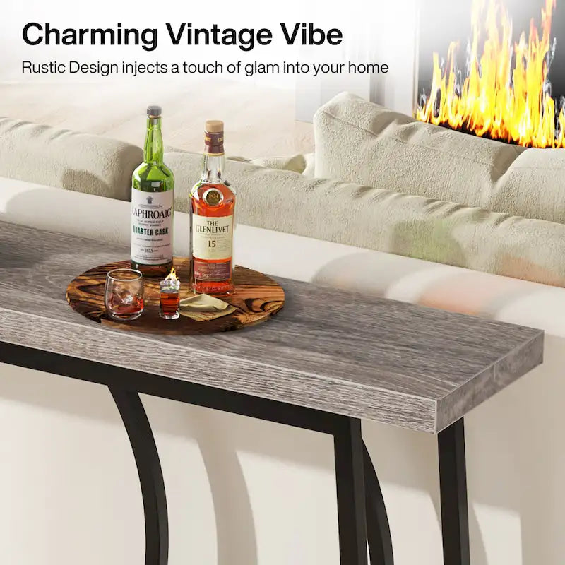 70.9-Inch Extra Long Narrow Console Table with Storage for Sofa or Couch - image 8