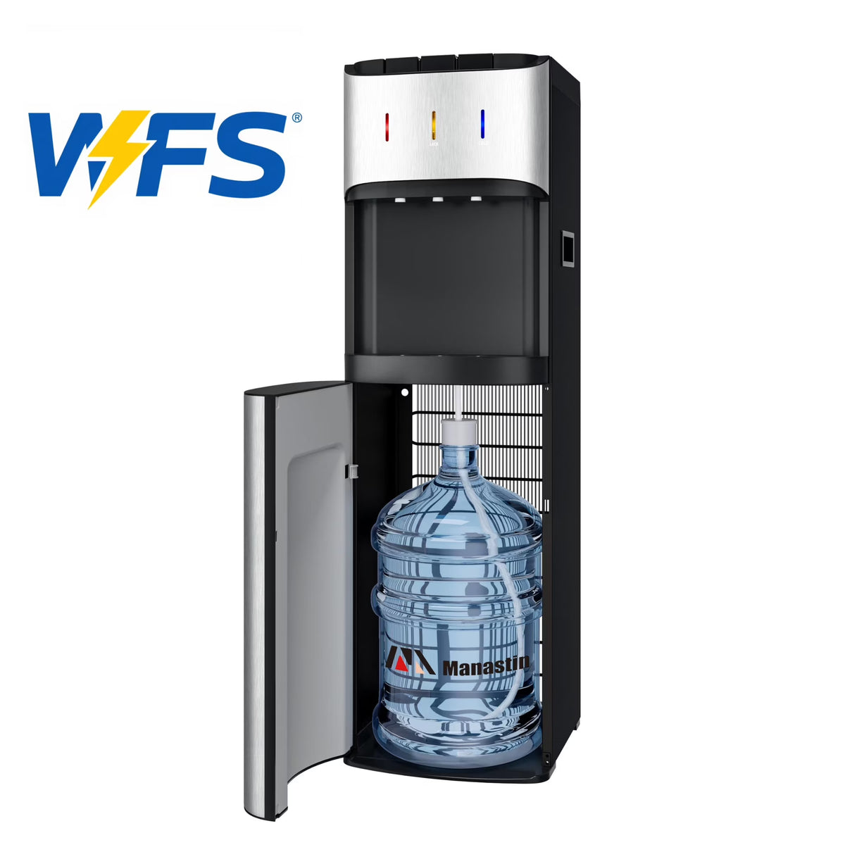 Manastin Bottom Loading Water Dispenser for 3 or 5 Gallons, 3 Temperatures (Cold/Hot/Warm) with Child Lock, Display Light, for Apartments, Schools - image 3