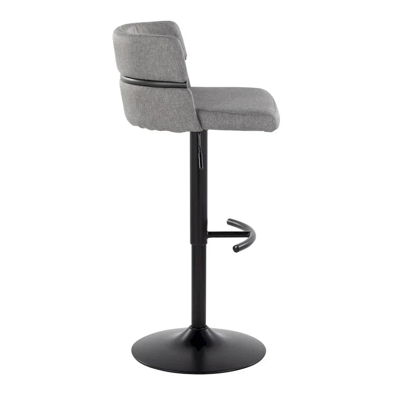 Set of 2 Silver Orchid Lena Adjustable Bar Stools with Rounded T Footrest - image 19