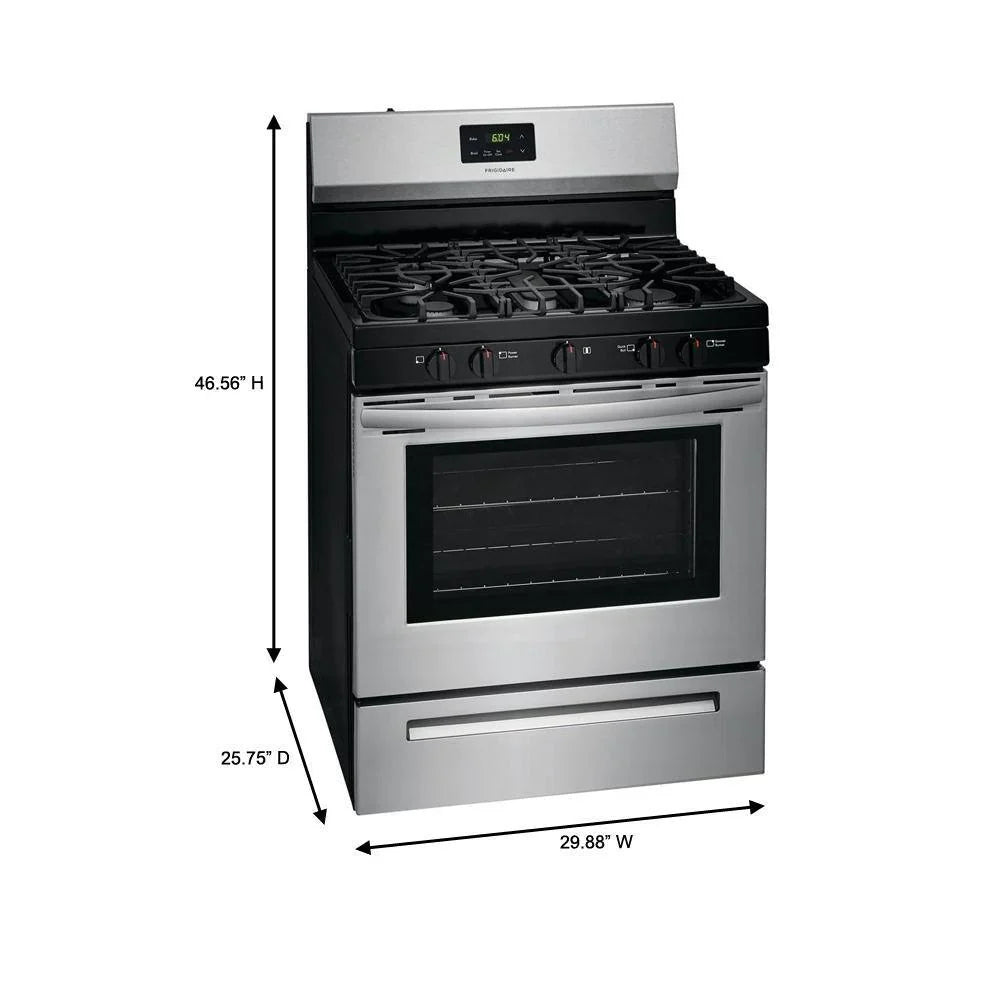 Frigidaire 30 inch (76 cm) wide freestanding 5-burner stainless steel gas hob FCRG3052AS - image 13