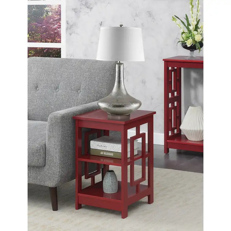 Convenience Concepts Town Square End Table Featuring Shelves - image 20