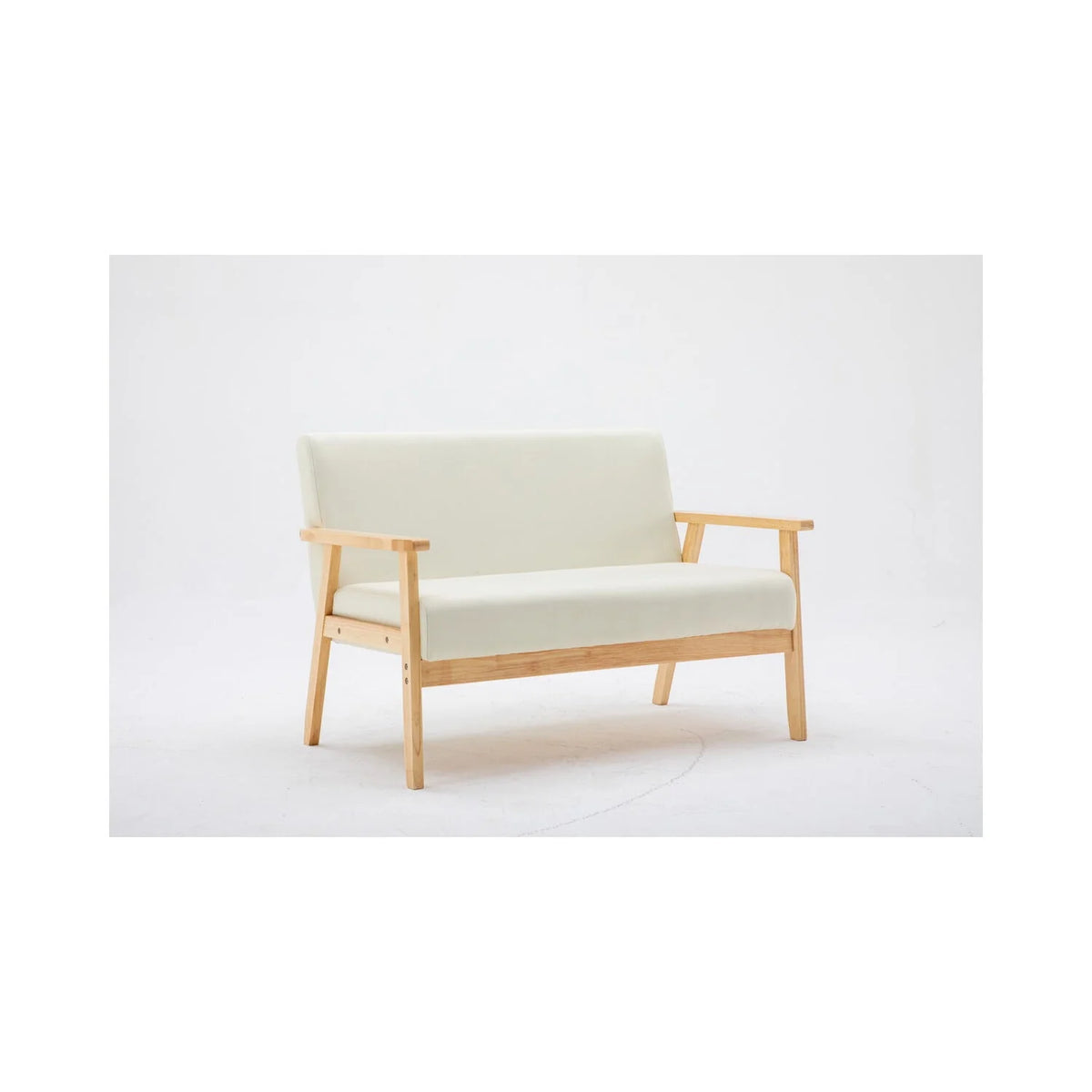 Lilola Home Bahamas Beige Linen Fabric Loveseat - image 2