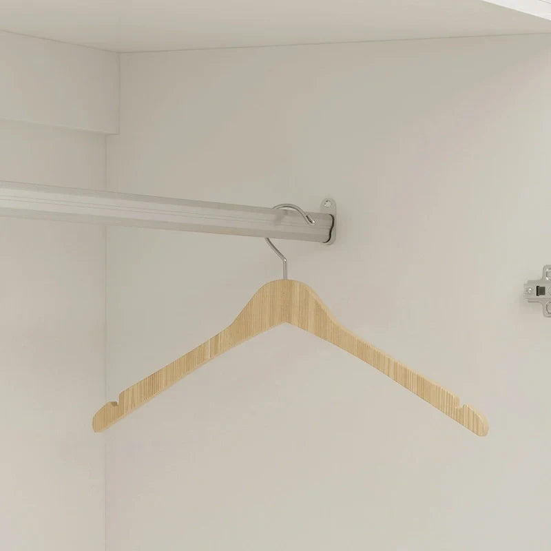 Modern Wardrobe Armoire with Hanging Rod Shelves and Drawers - image 13