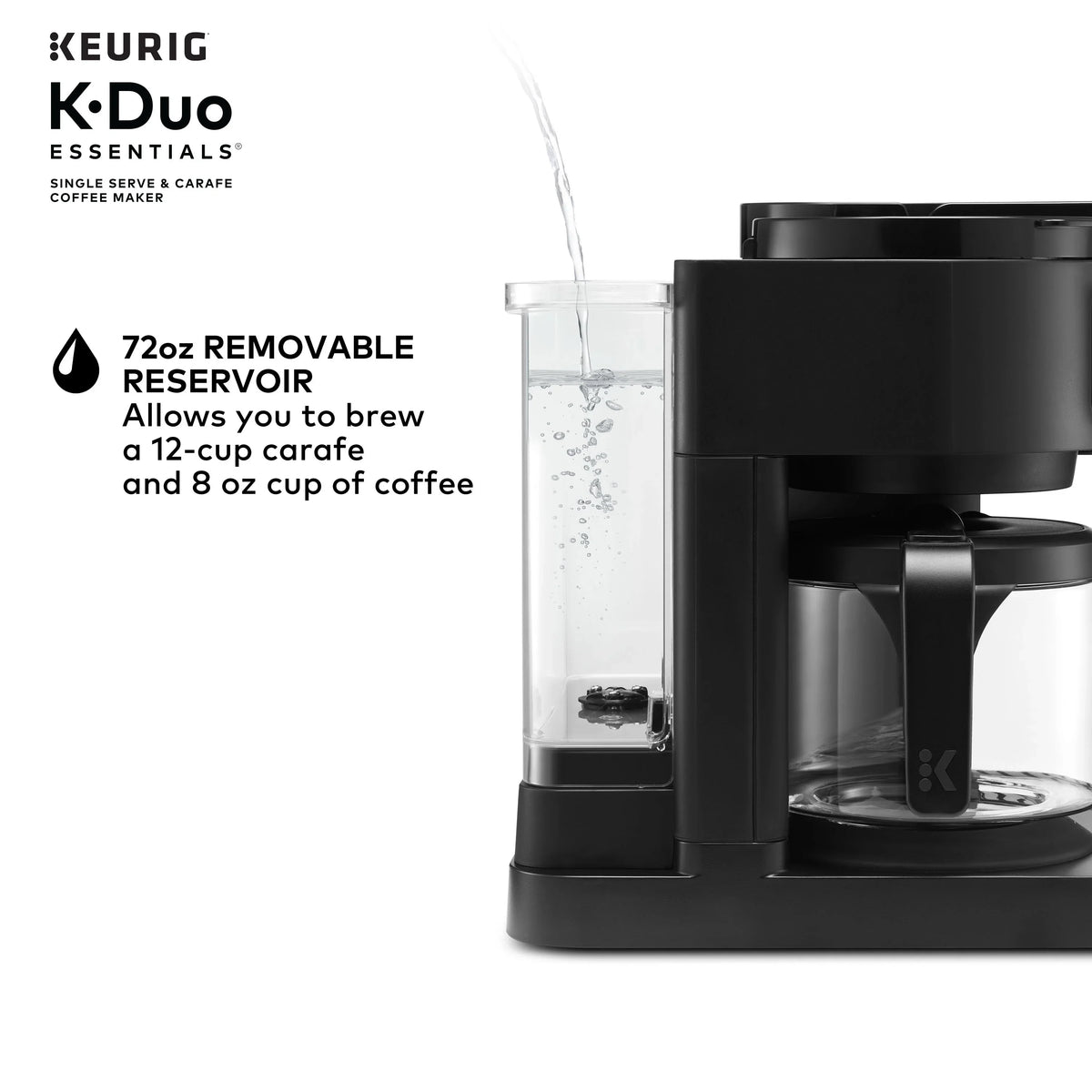 Keurig K-Duo Essentials, Hot & Iced Single-Serve K-Cup Pod Coffee Maker & Carafe,  Moonlight Grey - image 15