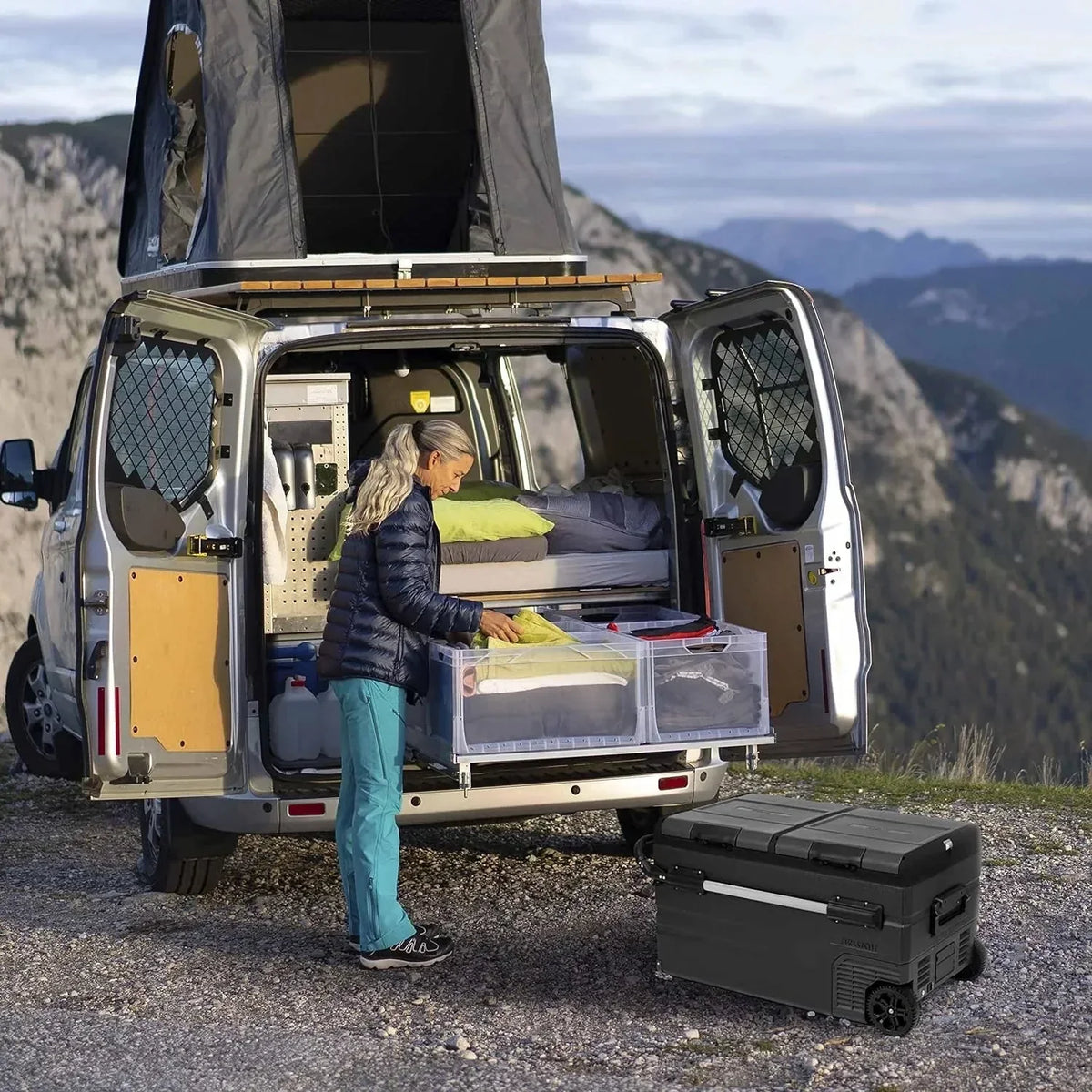48 Qt. Portable 12v Electric Cooler with LG Compressor, Fridge and Freezer, Rugged Wheels, and Solar Power Input, Perfect Plug-In Cooler for Camping, Trucks, Travel, Car and Home - image 13