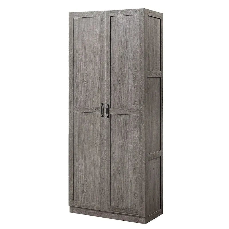 Modern Storage Wardrobe Cabinet with Doors and Multi Compartment Shelves - image 9