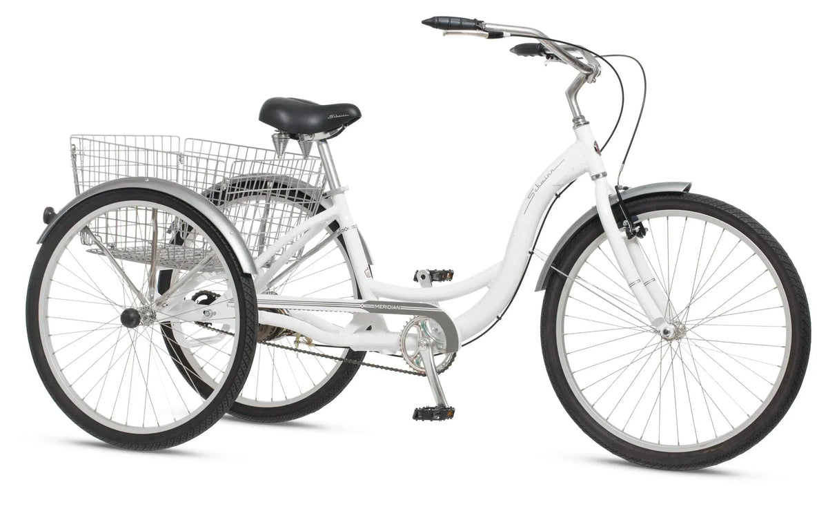Schwinn Meridian Adult Tricycle Bike Mens and Womens Three Wheel Beach Cruiser 26-inch Wheels Low Step-Through Frame Wide Seat Rear Folding Basket Sin - image 3