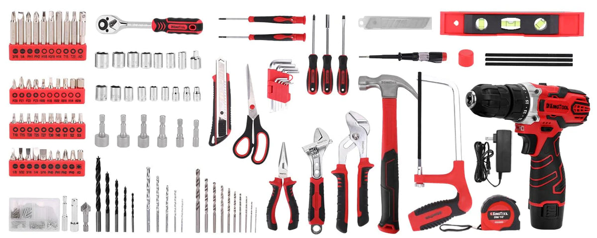 KingTool 276-Piece Tool Set Kit with 12V Cordless Power Drill Driver - image 4