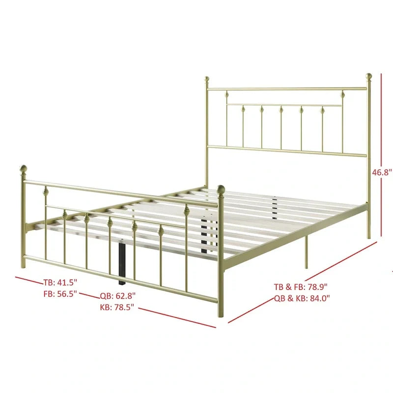 Melia Metal Bed Frame with Platform Design - image 15