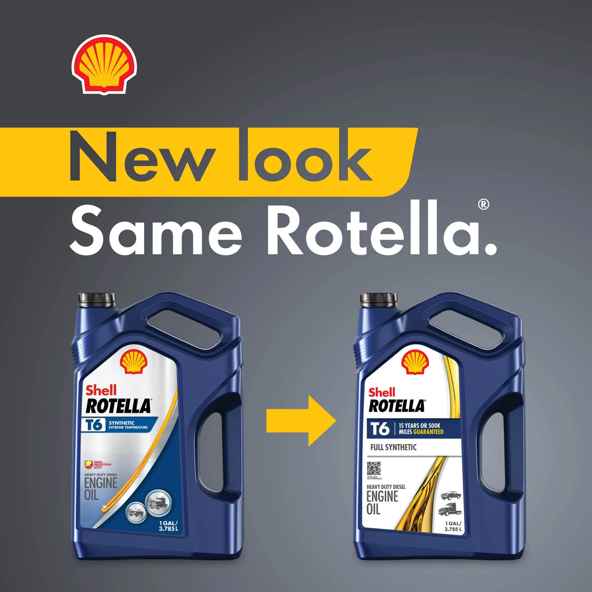 (3 Pack) Shell Rotella T6 Full Synthetic 15W - 40 Motor Oil, 1 Gallon (3 Pack) - image 5