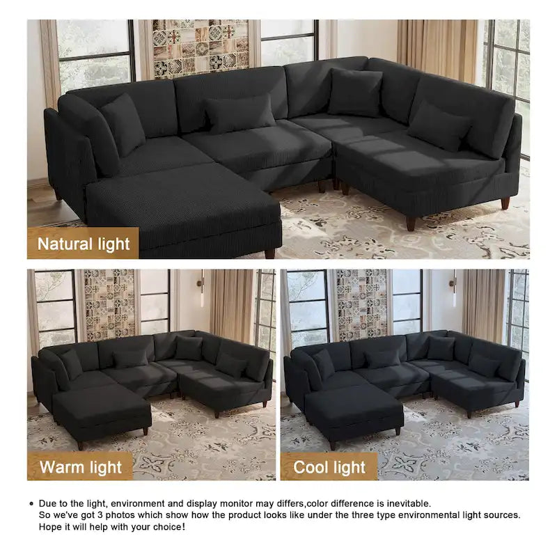 Modular Sectional Sofa with Ottoman and Configurable Design - image 11