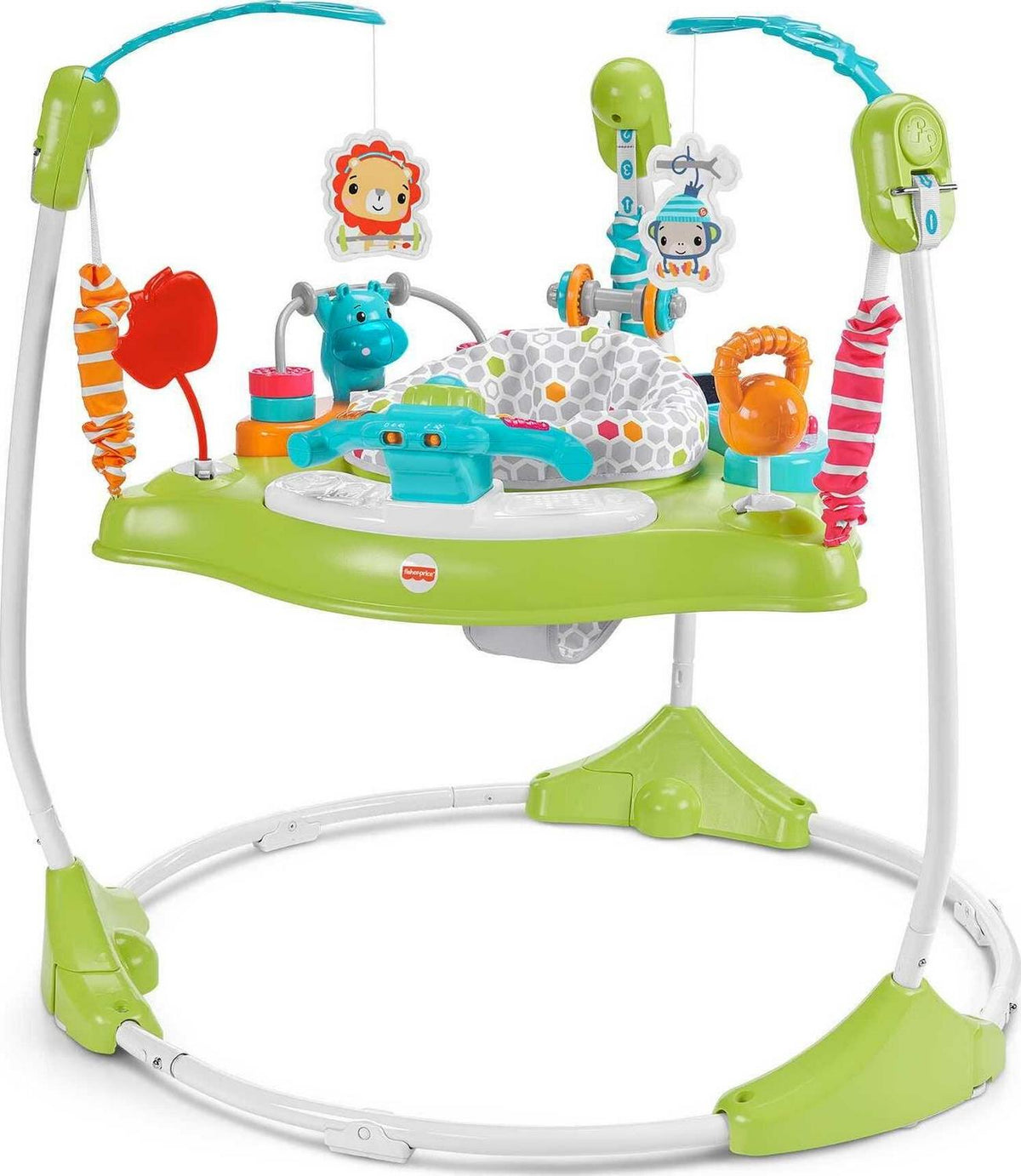 Fisher-Price Baby Bouncer Fitness Fun Folding Jumperoo Infant Activity Center with Lights & Music. Unisex - image 1