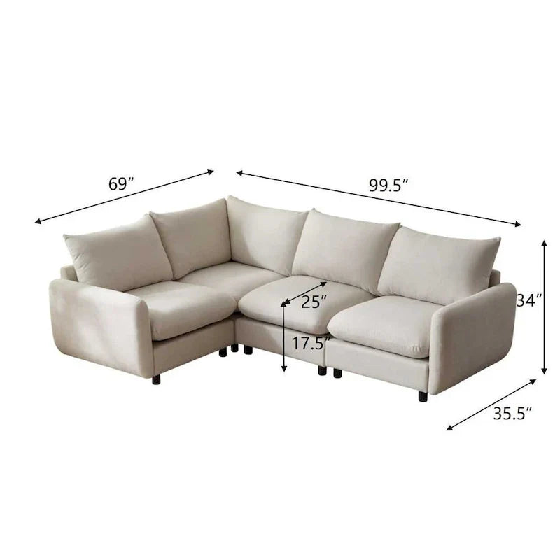Christopher Knight Home - Evelyn Contemporary Modular L-Shaped Upholstered Sectional Sofa - image 7